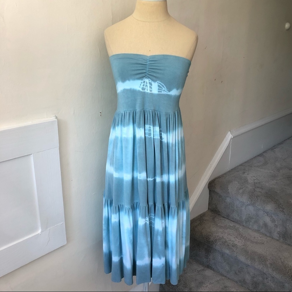 Love Tanjane Strapless Tie Dyed Rayon Mini Dress